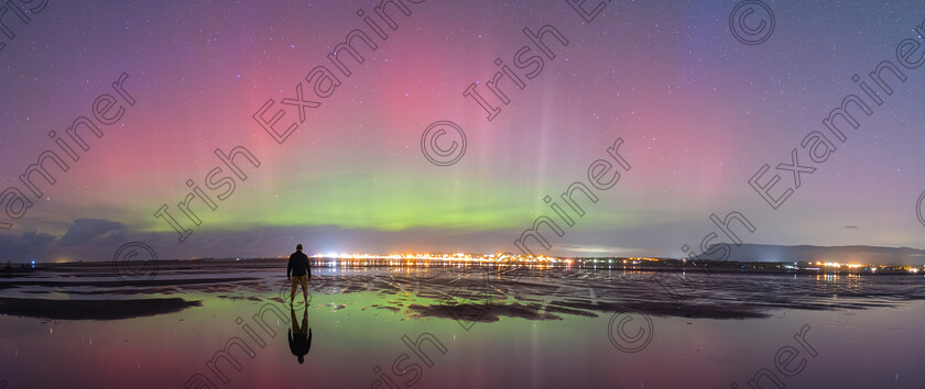 DSCF5493-Enhanced-NR-Pano-4 
 Aurora over Sligo. A 3 photo panorama of the northern lights over Sligo taken on a magic night at Cummeen Strand, near Strandhill County Sligo - September 13, 2023. Panorama stretches from Coney Island with Blackrock Lighthouse visible on far left, to Benbulben on the right. The lights are those of Rosses Point village.