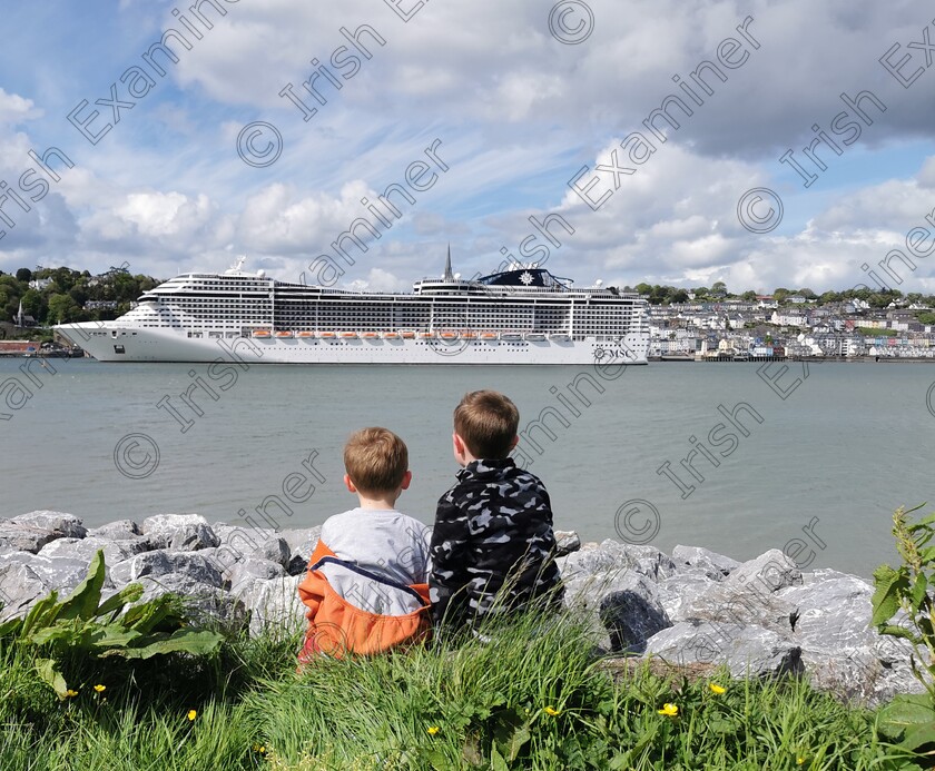 IMG 20230509 155643 edit 348153977910415 
 Cruiser spotting. Felix and Alastair Palmer watching a cruiser from Haul bowline.