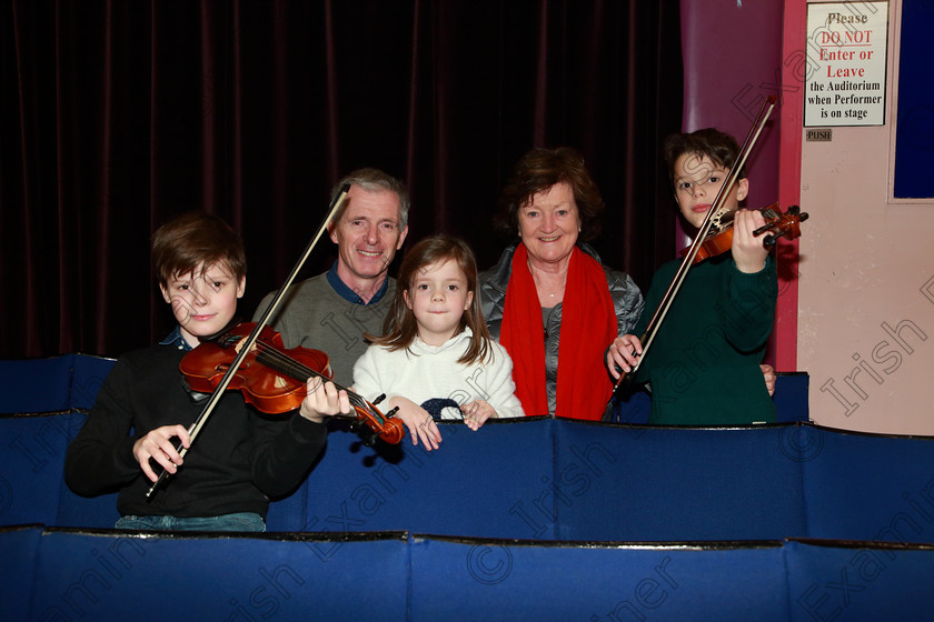 Feis01022020Sat27 
 27
Performers Killian and Ultan McCarthy from Blackrock with their dad, Sean sister, Iris and Teacher, Una Kindlon.

Class: 267: Junior Duo Class
Feis20: Feis Maitiú festival held in Fr. Mathew Hall: EEjob: 01/02/2020: Picture: Ger Bonus.