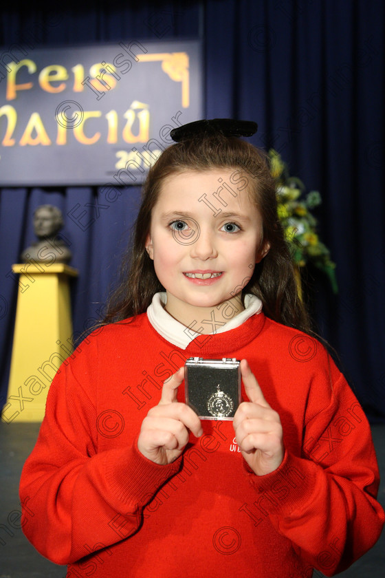 Feis22032018Thu13 
 13
Silver Medallist Gracie Blessing from Silverspring.
 Labhairt na Filíocht agus Míreanna Drámaíochta Class: 516: Bhéarslabhairt 9 Bliana D’Aois Nó Faoina Roinn 2 Feis Maitiú 92nd Festival held in Fr. Mathew Hall. EEjob 22/03/2018 Picture: Gerard Bonus