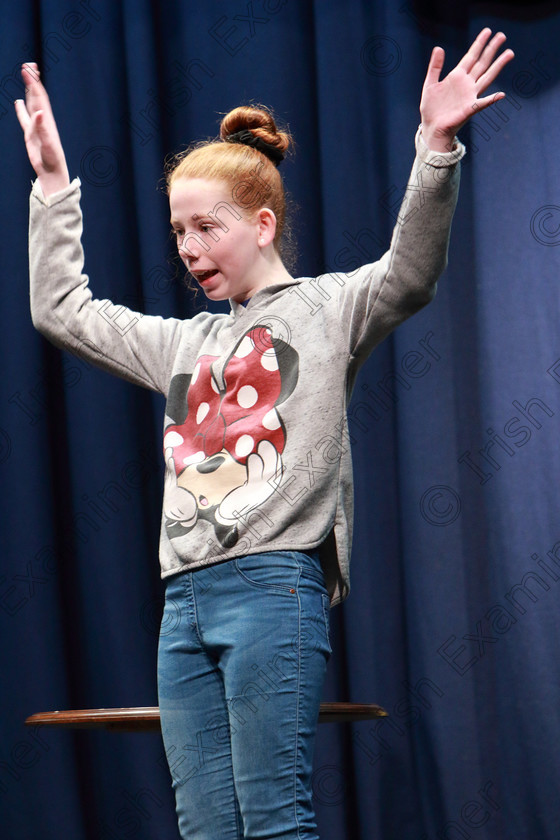 Feis09032020Mon11 
 9~10~11
Isabelle Rea Duggan from Ovens performing The power of the Dog

Class:327: “The Hartland Memorial Perpetual Trophy” Dramatic Solo 12 and Under

Feis20: Feis Maitiú festival held in Father Mathew Hall: EEjob: 09/03/2020: Picture: Ger Bonus.