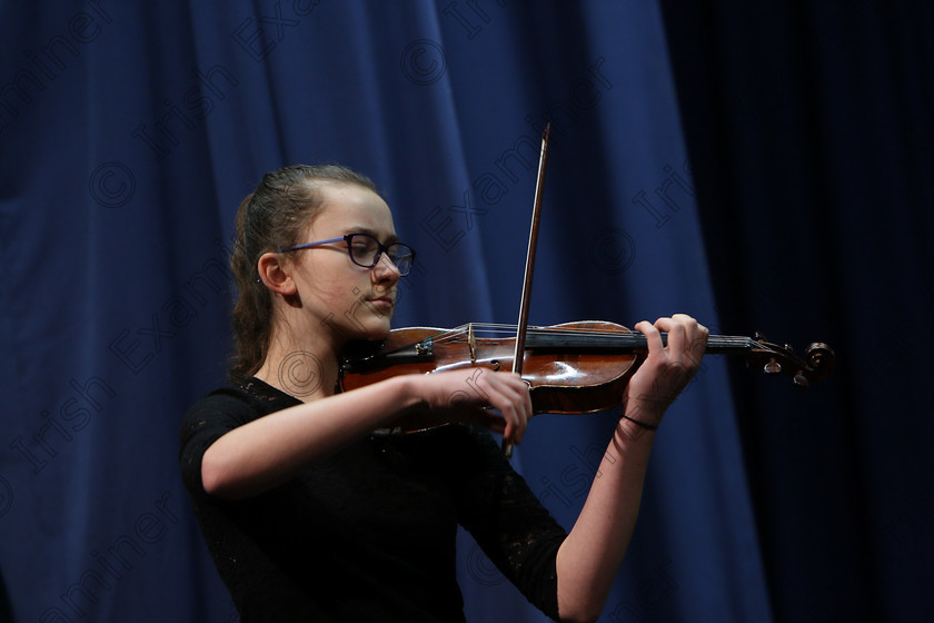 Feis31012018Wed29 
 29
Anna Jansson from Wilton performing Kabalevsky 1st movement Opus 48.
 Instrumental Music; Class: 236 “The Shanahan & Co. Perpetual Cup”: Advance Violin, one movement from a Concerto; Feis Maitiú 92nd Festival held in Fr. Matthew Hall. EEjob 31/01/2018. Picture: Gerard Bonus.