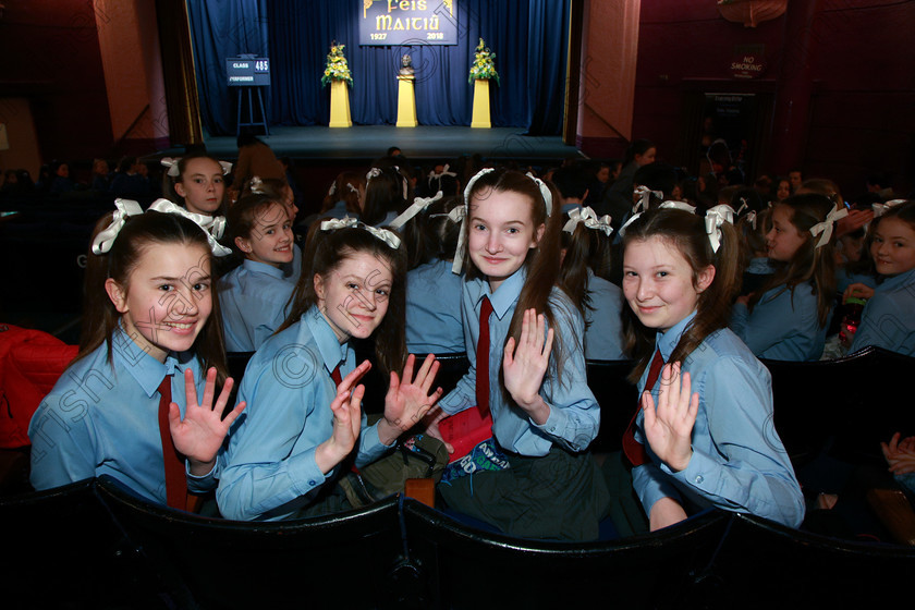 Feis21022018Wed15(1) 
 15
Niamh McNabola, Abbie Cronin, Róisín Walsh and Sarah Jordan from Ovens NS 6th Class.
 Speech and Drama Classes: 485: Action Verse “The O’Brien Perpetual Cup”5th Class and Class: 484: “The Sri Lanka Festival Perpetual Trophy” 6th Class, Feis Maitiú 92nd Festival held in Fr. Mathew Hall. EEjob 21/02/2018 Picture: Gerard Bonus.