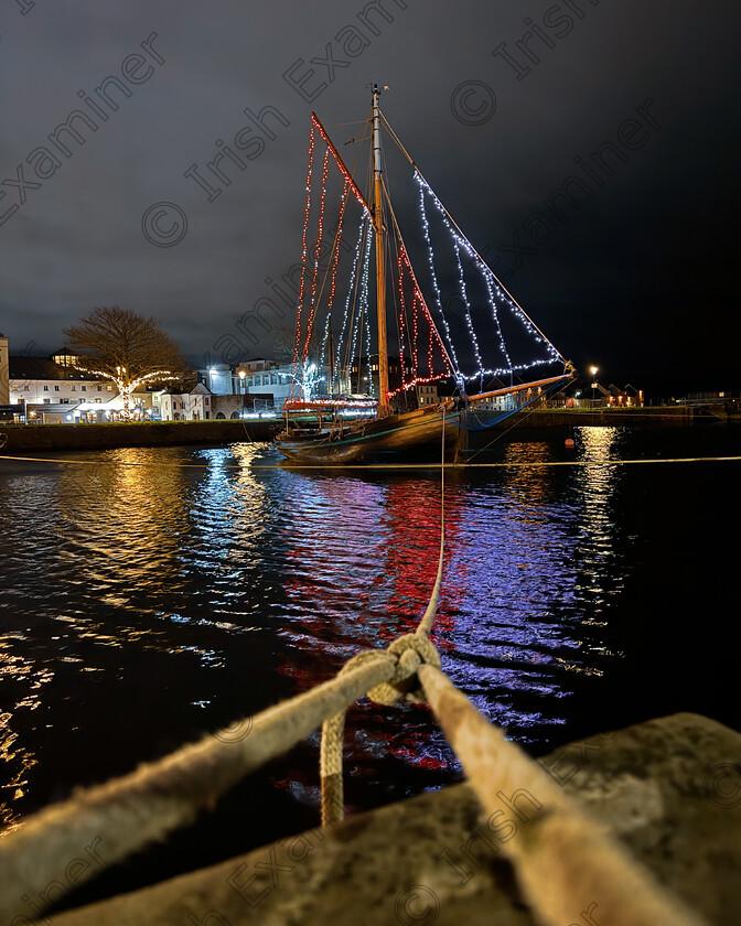 IMG 0488 
 Galway Hooke boat lit up for the festive season
Claddagh, Galway, Ireland