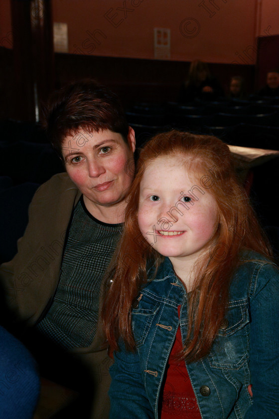 Feis12032018Mon07 
 7
Performer Dáire Power from Castletownroche with her mum Frances.
 Speech and Drama Class: 365: Solo Verse Speaking Girls 10 Years and Under Section 4 Feis Maitiú 92nd Festival held in Fr. Mathew Hall. EEjob 12/03/2018 Picture: Gerard Bonus