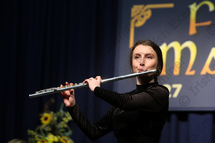 Feis09022018Fri36 
 36
Emily Coughlan performing.
 Instrumental Music Class: 212: Woodwind Solo16 Years and Under Feis Maitiú 92nd Festival held in Fr. Mathew Hall. EEjob 09/02/2018 Picture: Gerard Bonus.